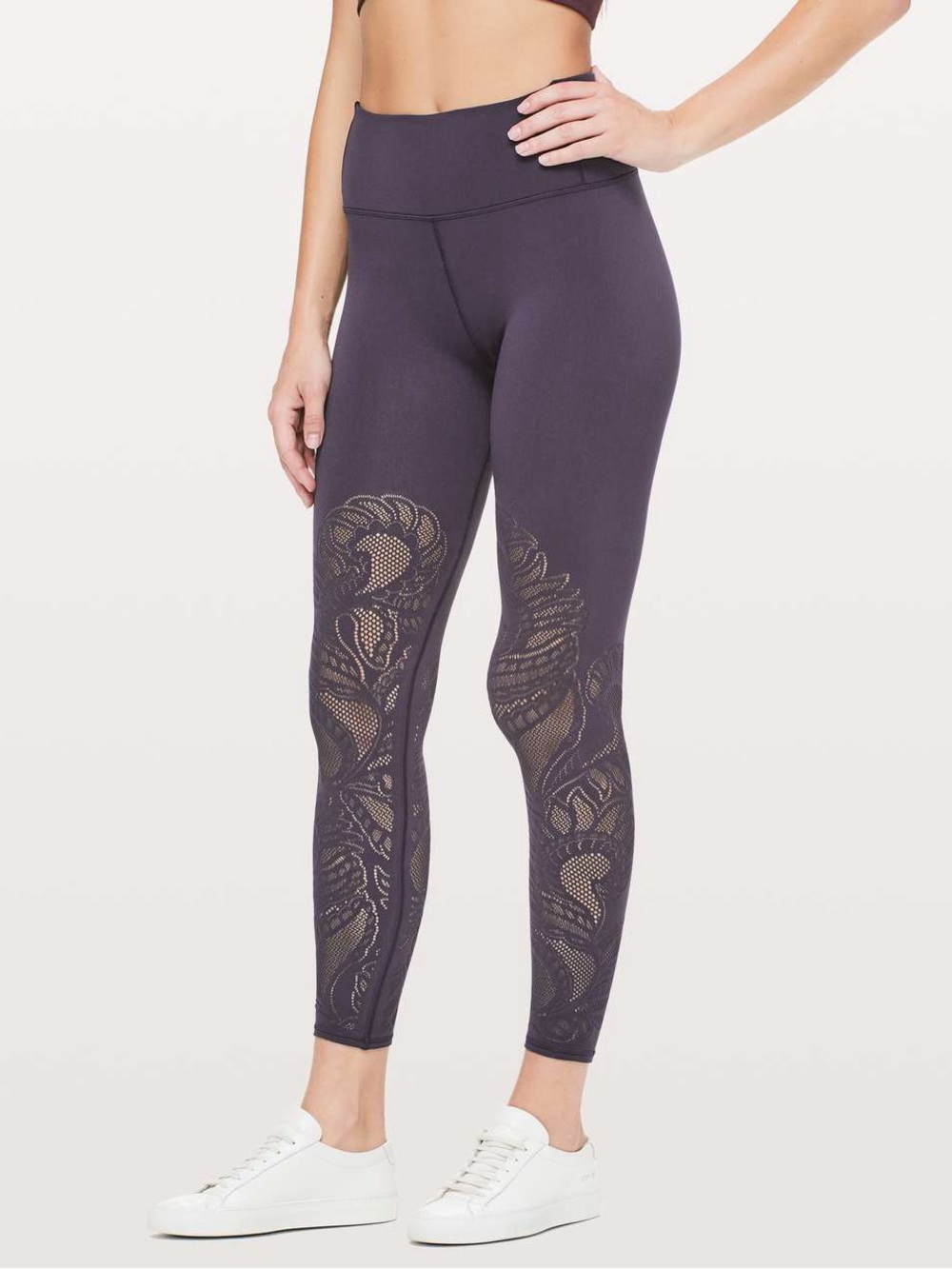 Lululemon Reveal Tight *Lattice Paisley 28" - Boysenberry Purple Mesh Legging